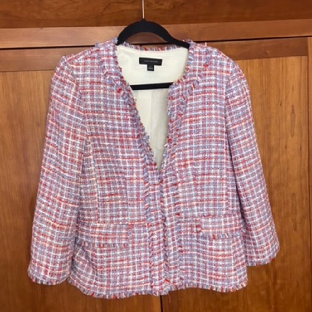 Women’s classic red, white and blue jacket from Ann Taylor